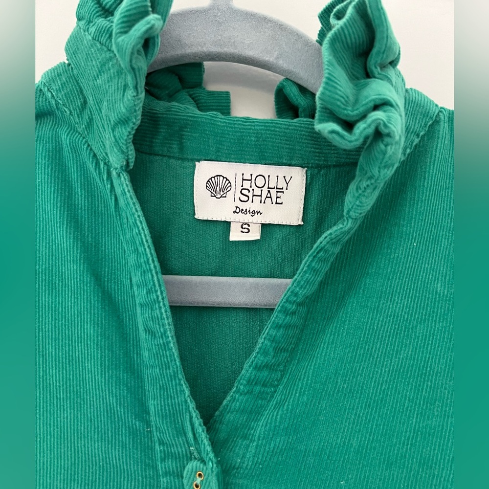 Holly Shae Emerald / Teal Corduroy Swing Dress - Picture 12 of 15